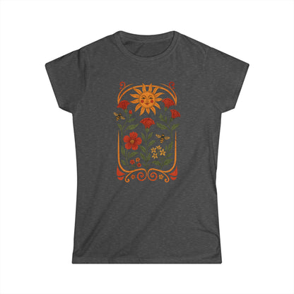 Golden Floral - Women's Softstyle Tee