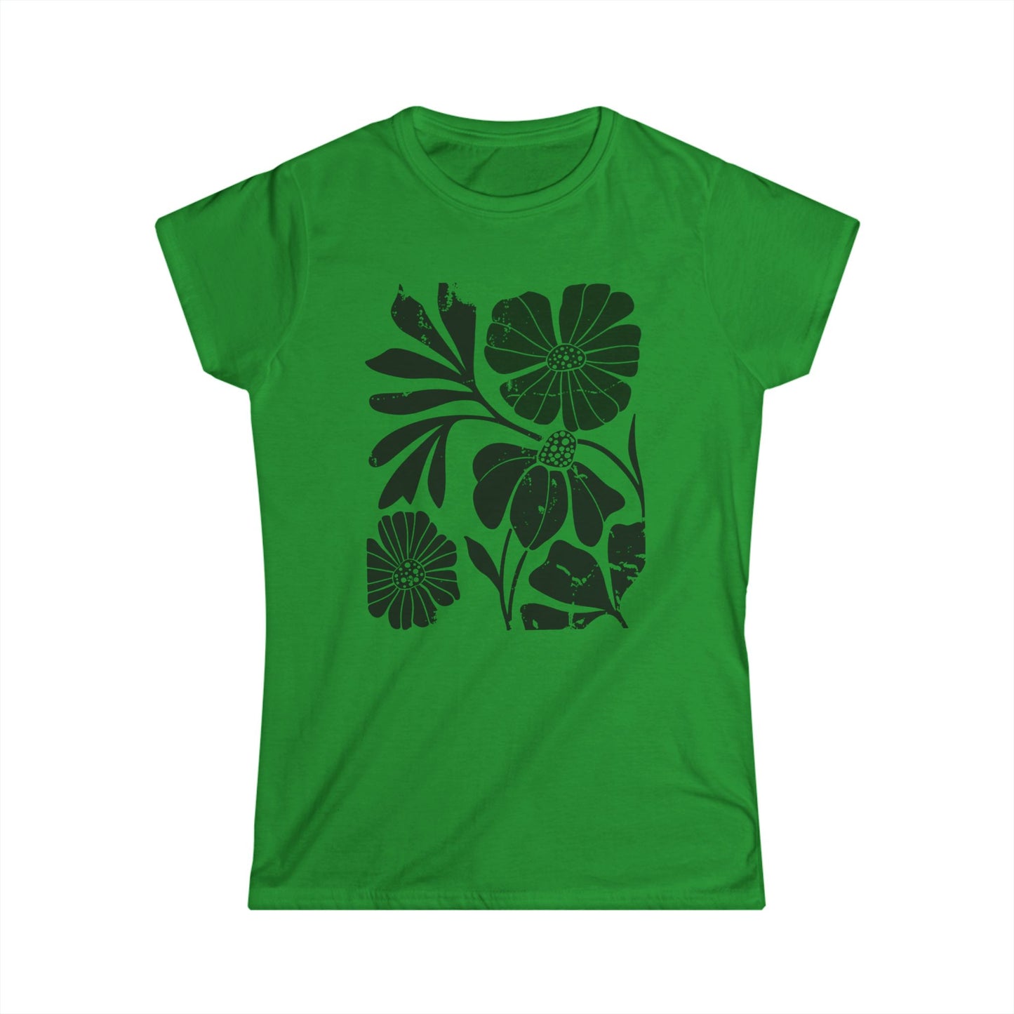 Artistic Boho Floral - Women's Softstyle Tee