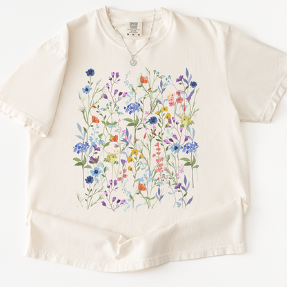 Floral Medley -  Comfort Colors Relaxed Fit Premium T Shirt