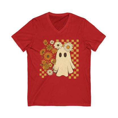 Floral Ghost - Short Sleeve V Neck