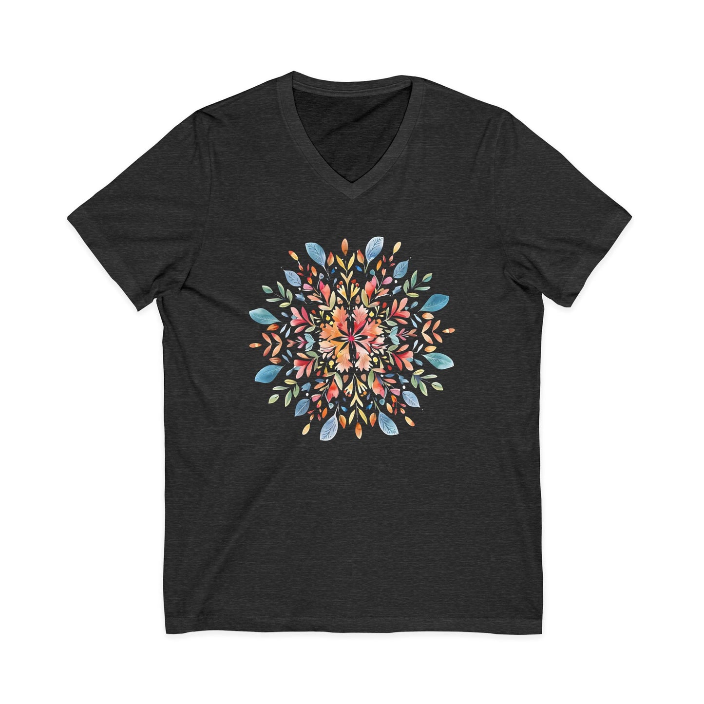 Plant Mandala - Short Sleeve V Neck