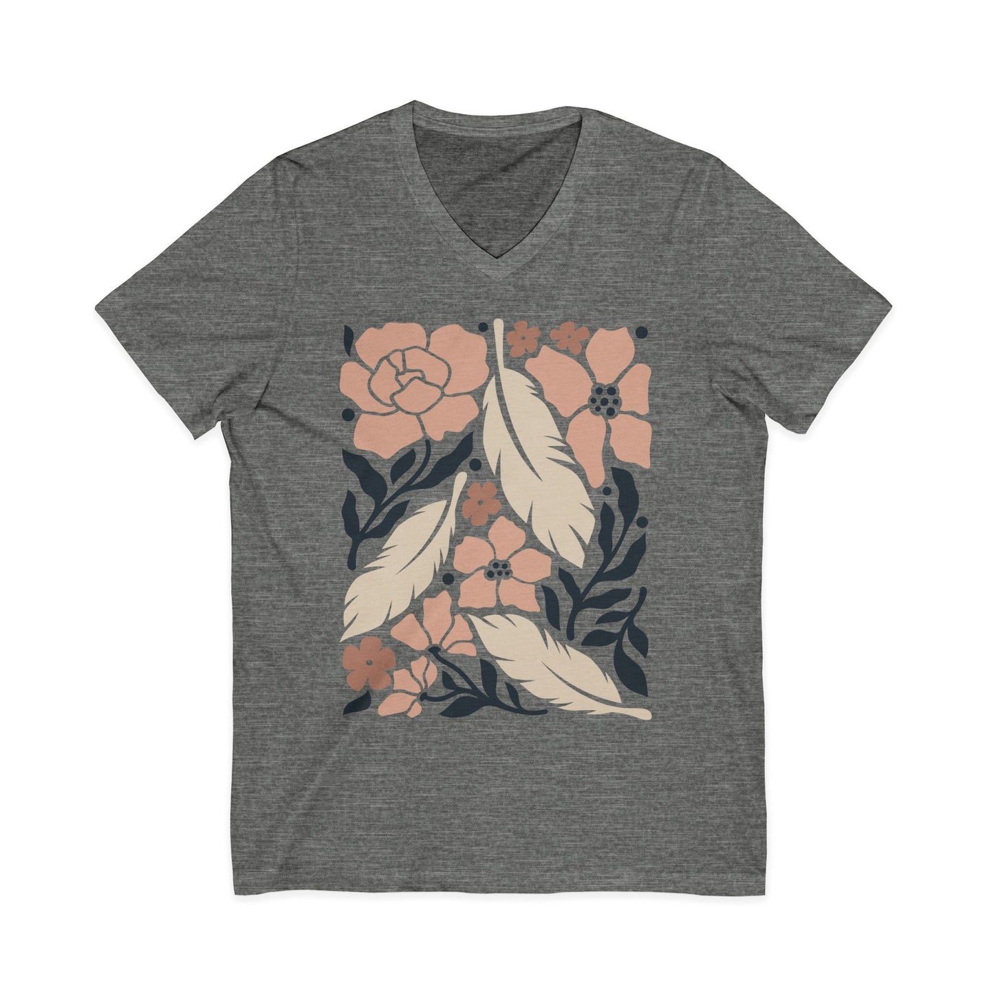 Feathers - Short Sleeve V Neck