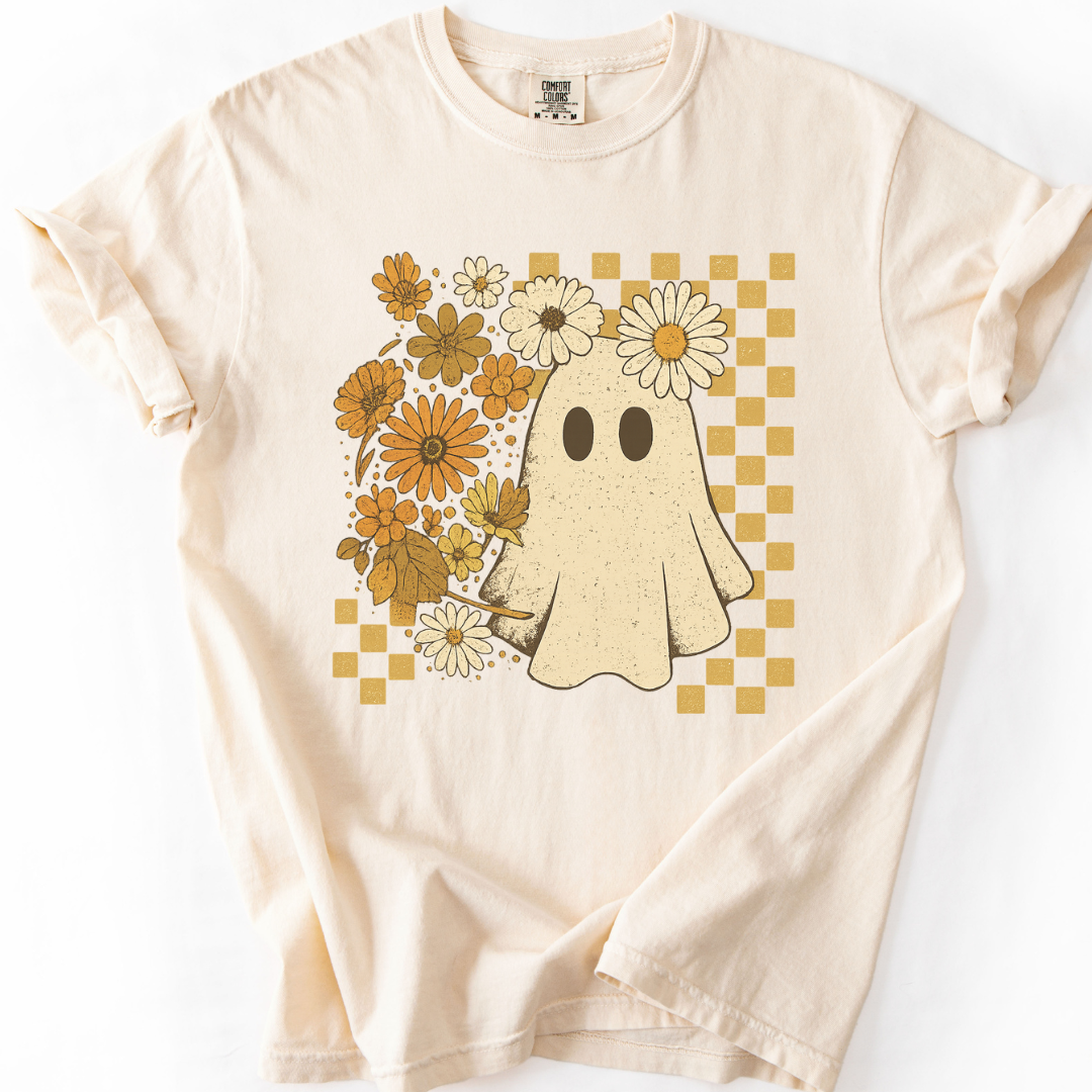 Floral Ghost -  Comfort Colors Relaxed Fit Premium T Shirt