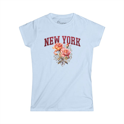 New York Floral - Women's Cut Fitted Tee