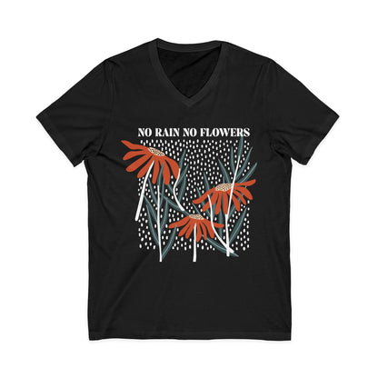 No Rain No Flowers - Short Sleeve V Neck