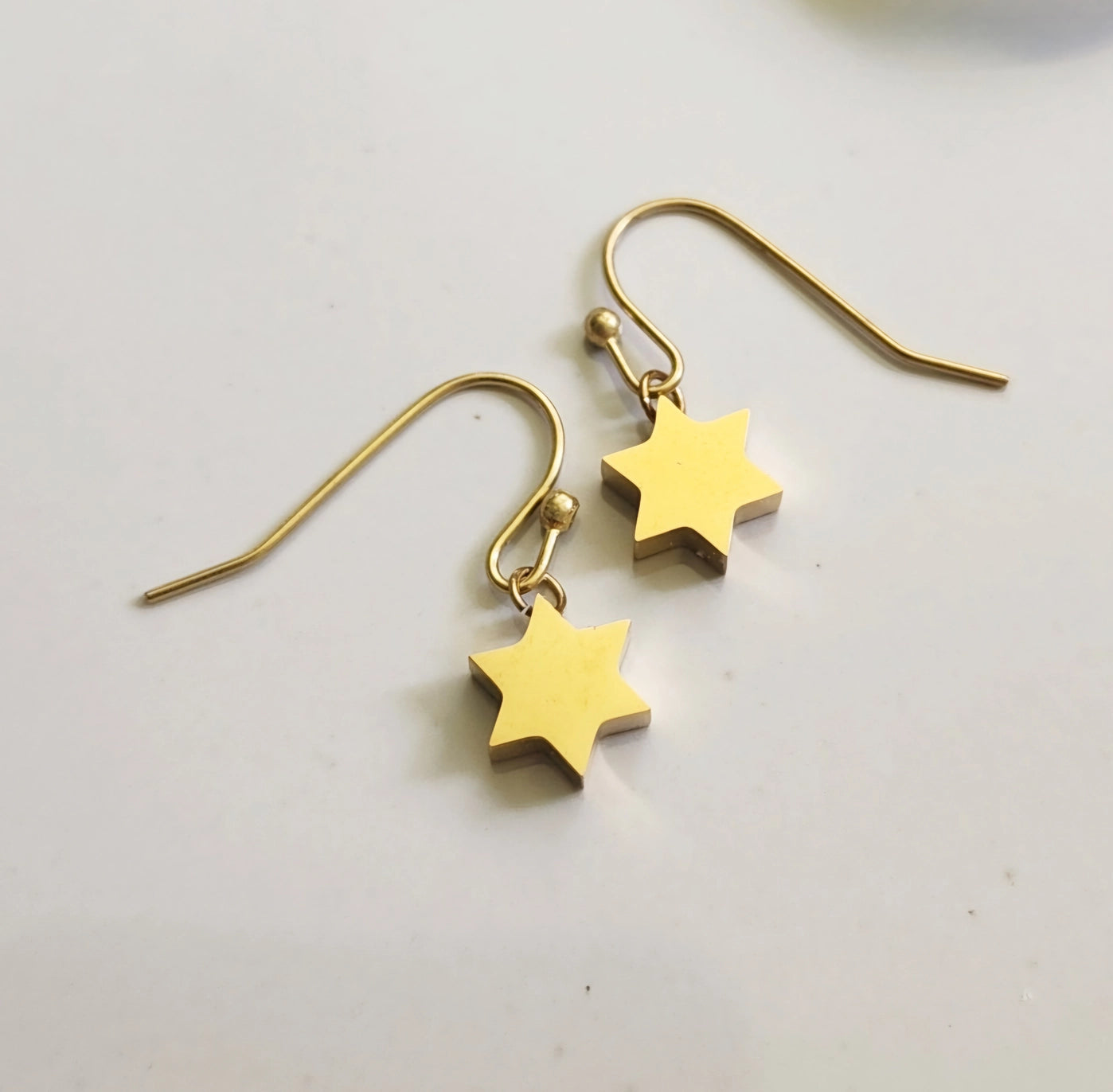 Gold Plated Brass Magen David Charm Jewelry, Symbolic Gift