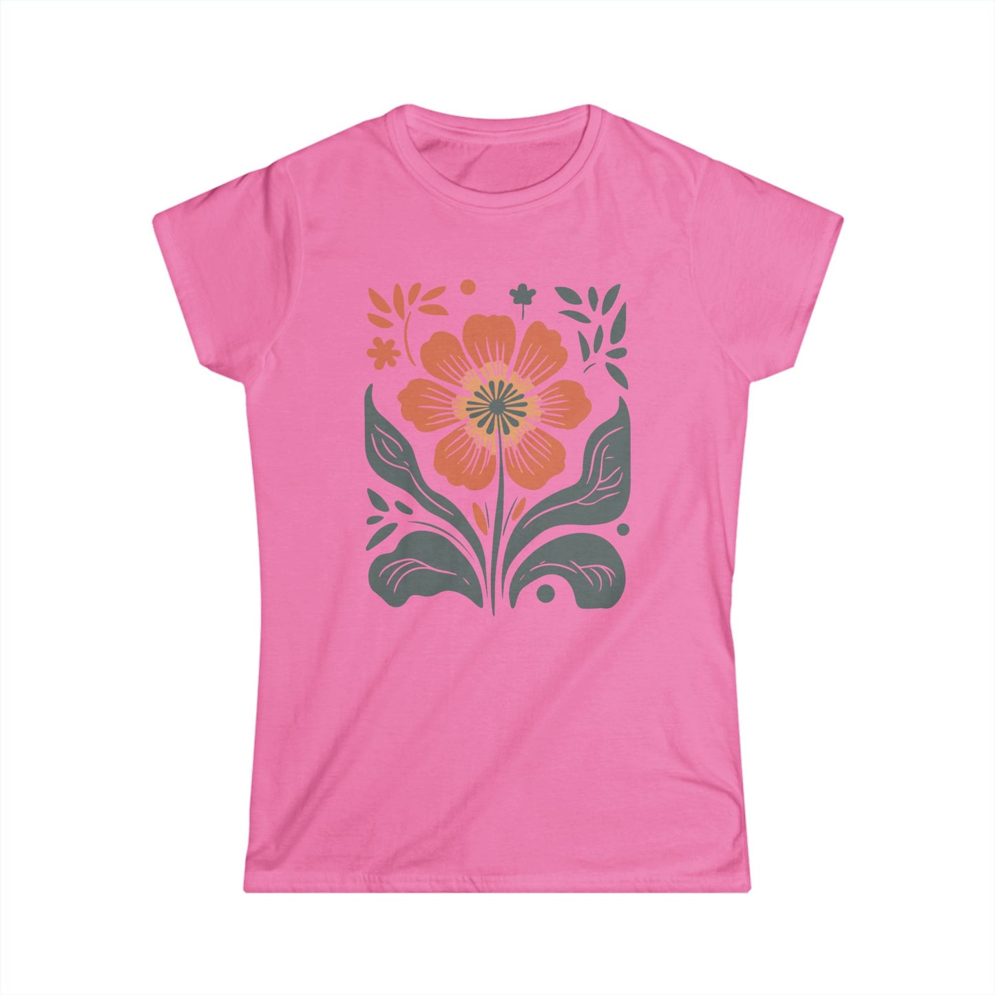 Retro Floral - Women's Softstyle Tee