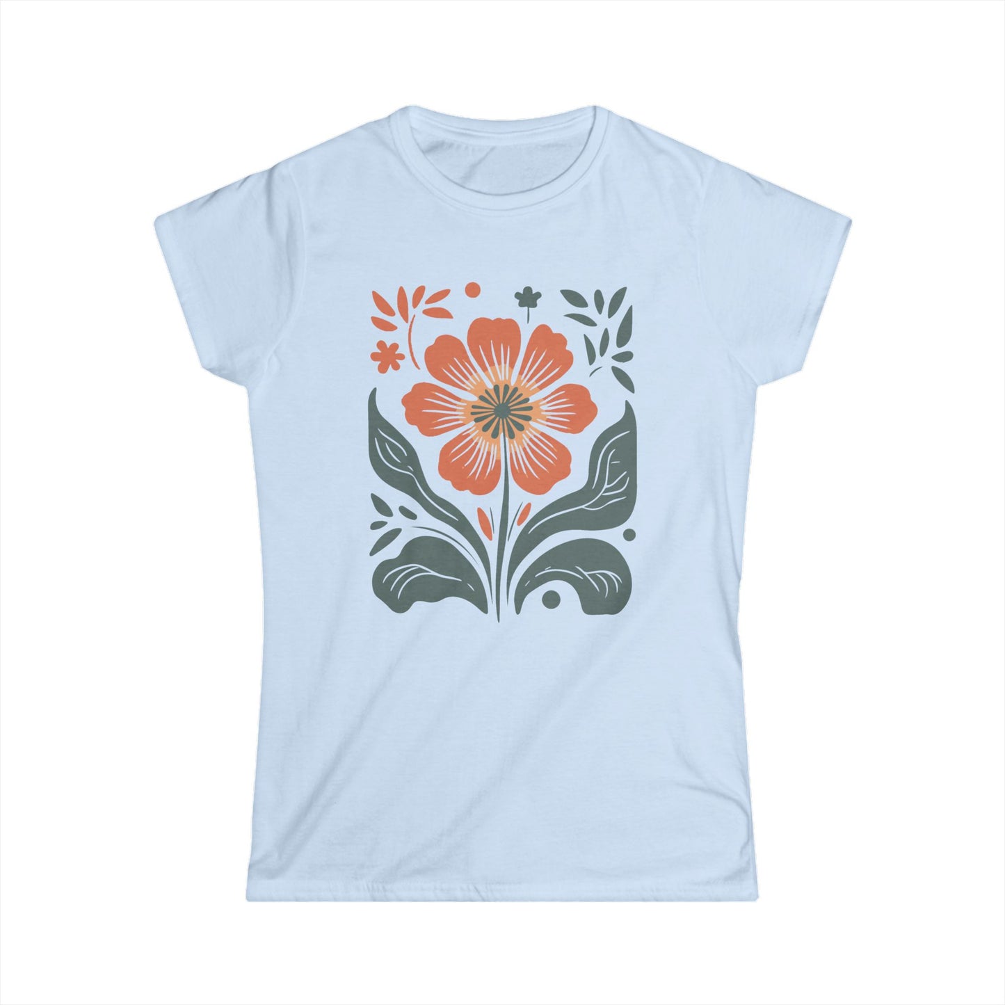 Retro Floral - Women's Softstyle Tee