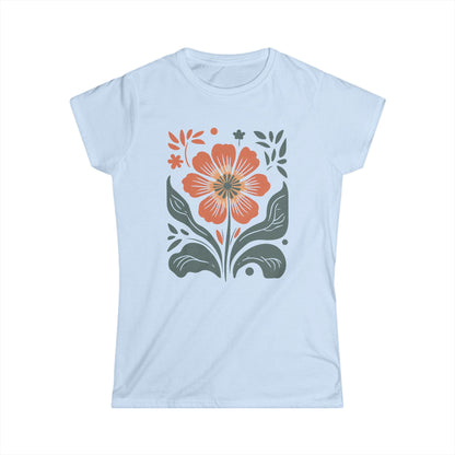 Retro Floral - Women's Softstyle Tee