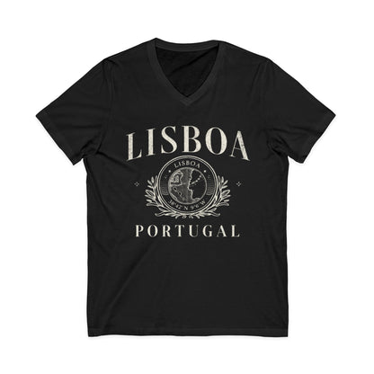 Lisboa Portugal - Short Sleeve V Neck