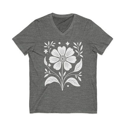 Petalis Blanco - Short Sleeve V Neck