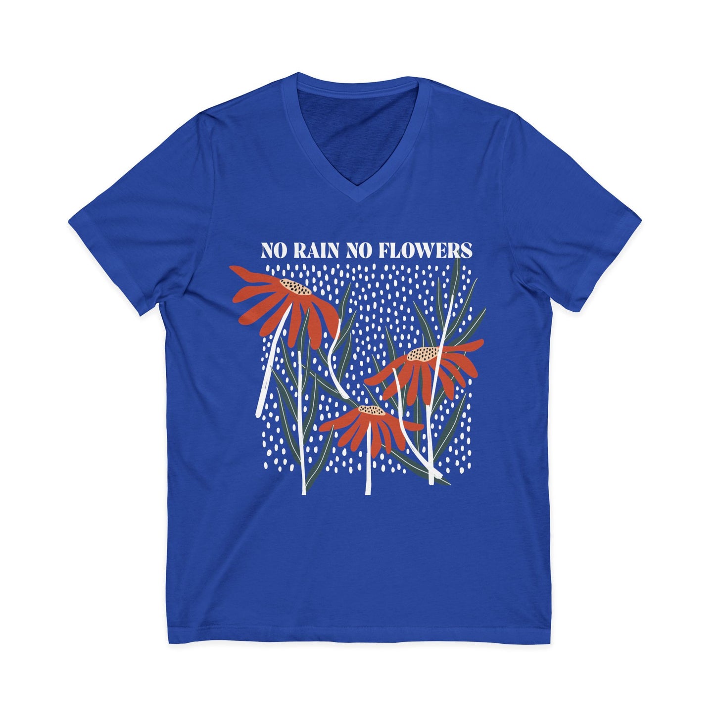 No Rain No Flowers - Short Sleeve V Neck