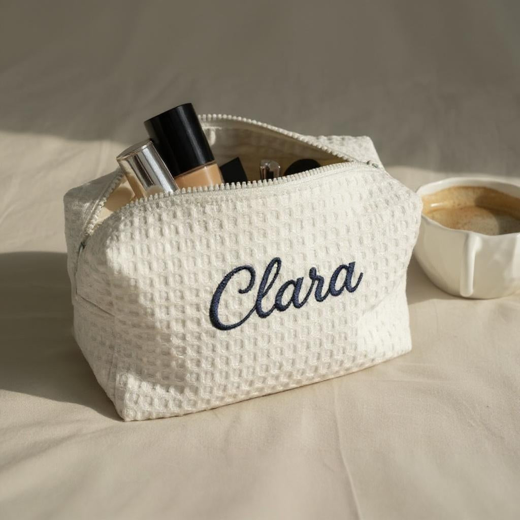 Personalised Waffle Cosmetic Bag