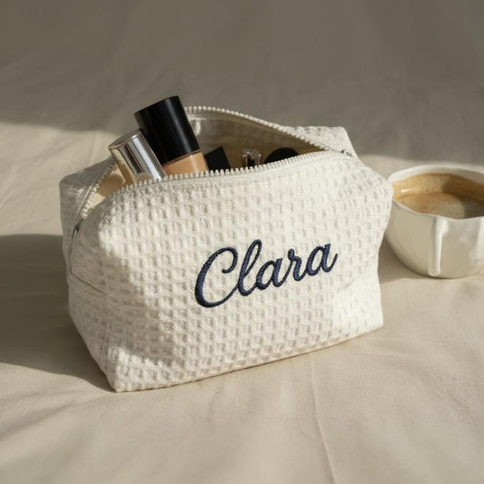 Personalised Waffle Cosmetic Bag