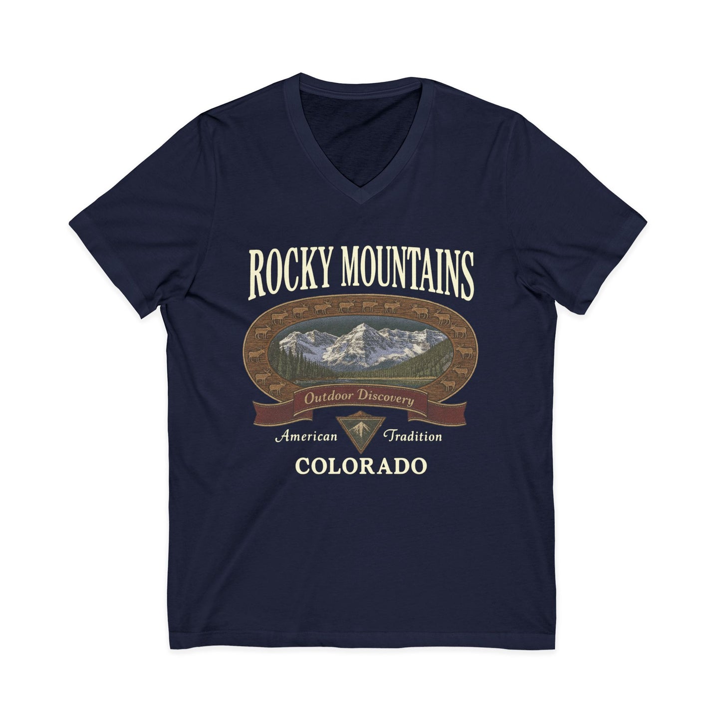 Rocky Mountains - Short Sleeve V Neck