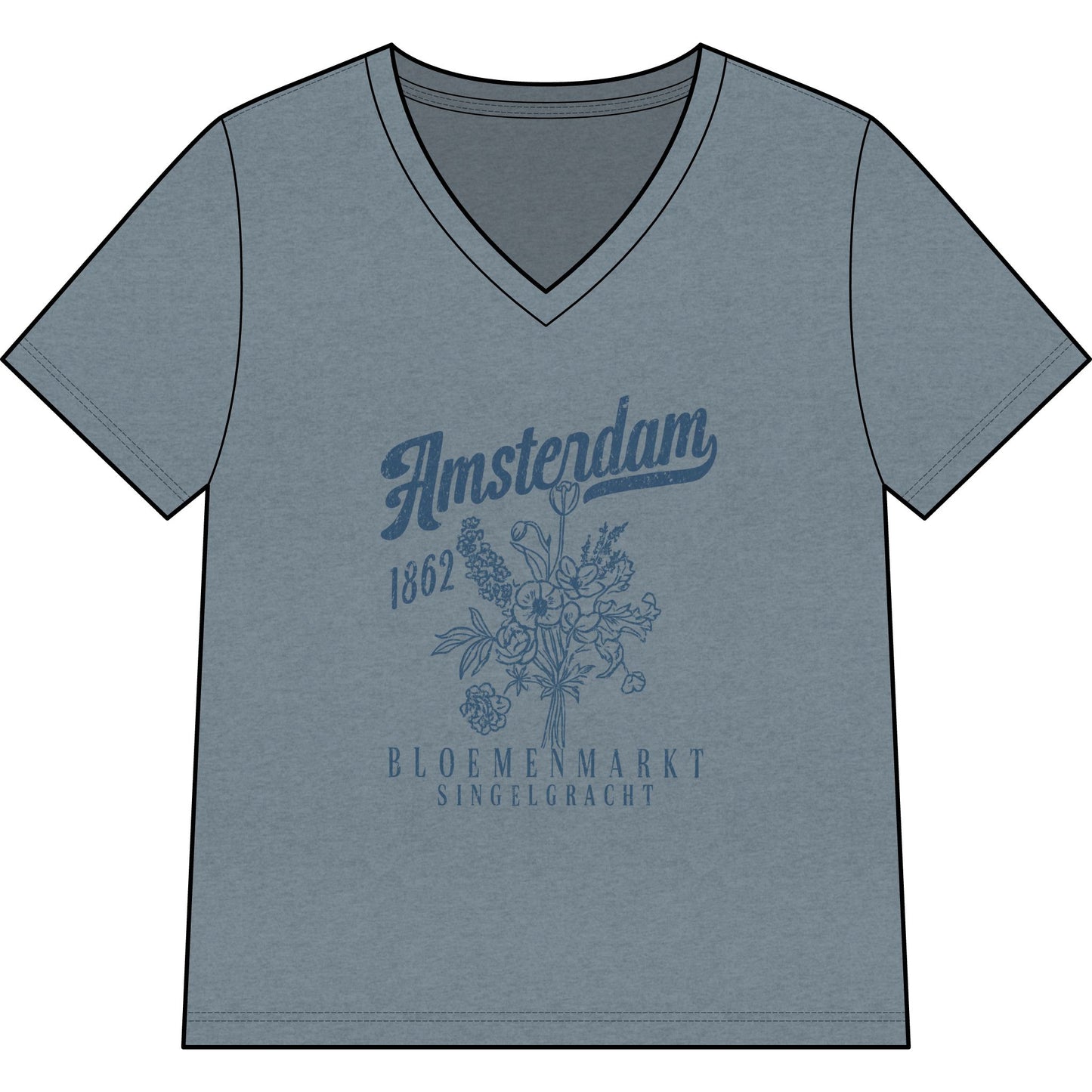 Amsterdam Flower Market - Super Soft V Neck