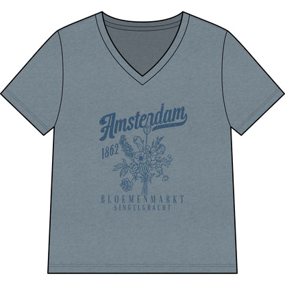 Amsterdam Flower Market - Super Soft V Neck