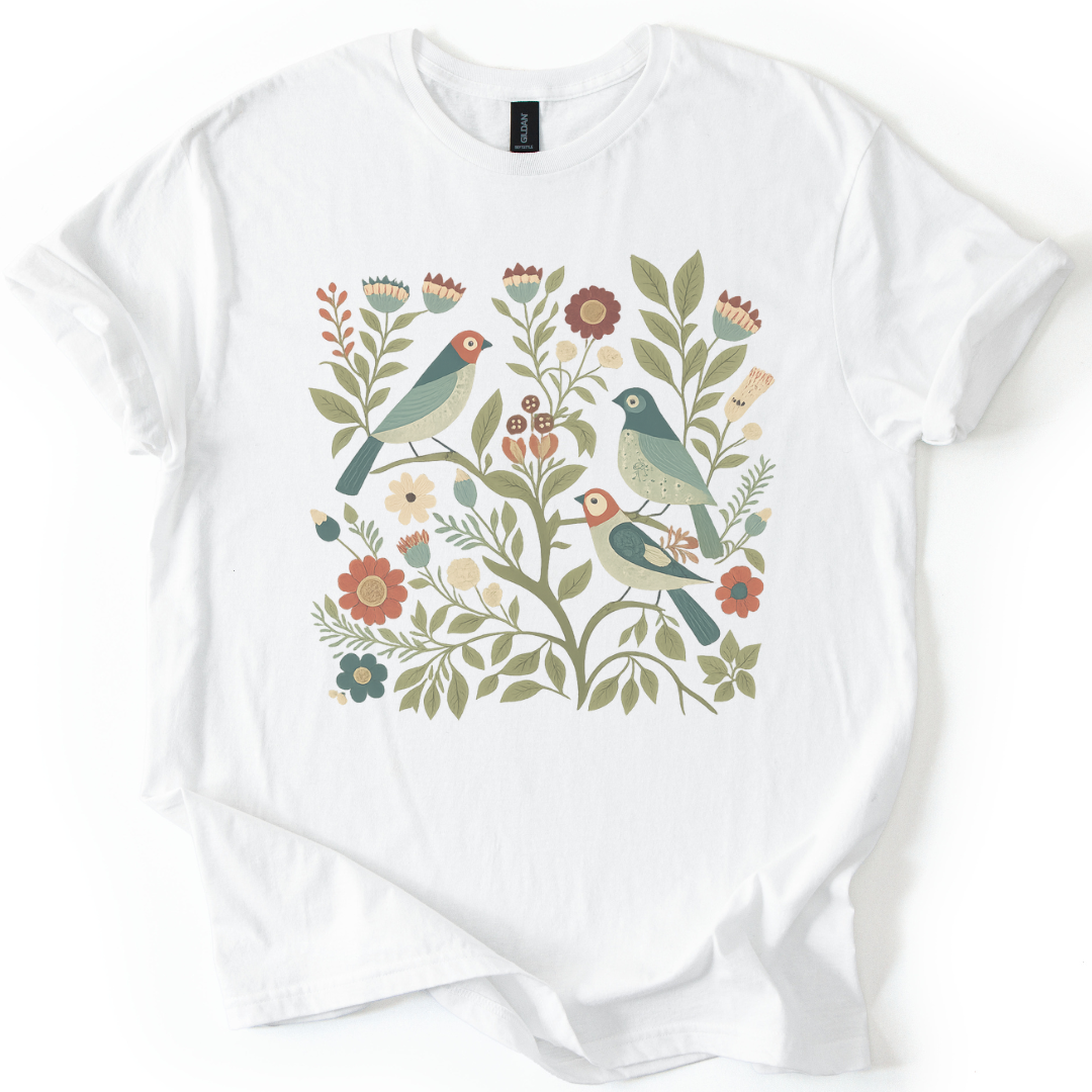 Folk Aviary  - Gildan Lightweight T Shirt