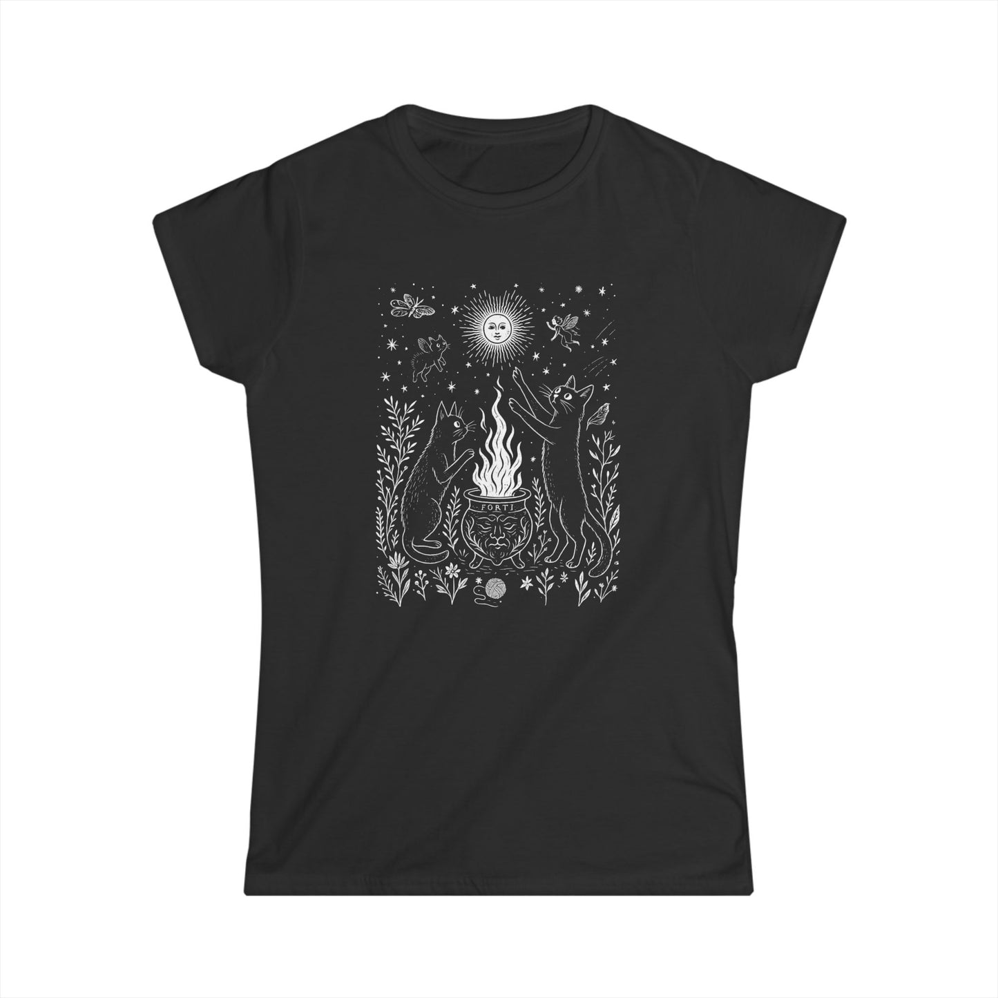 Midnight Meowgic - Women's Softstyle Tee