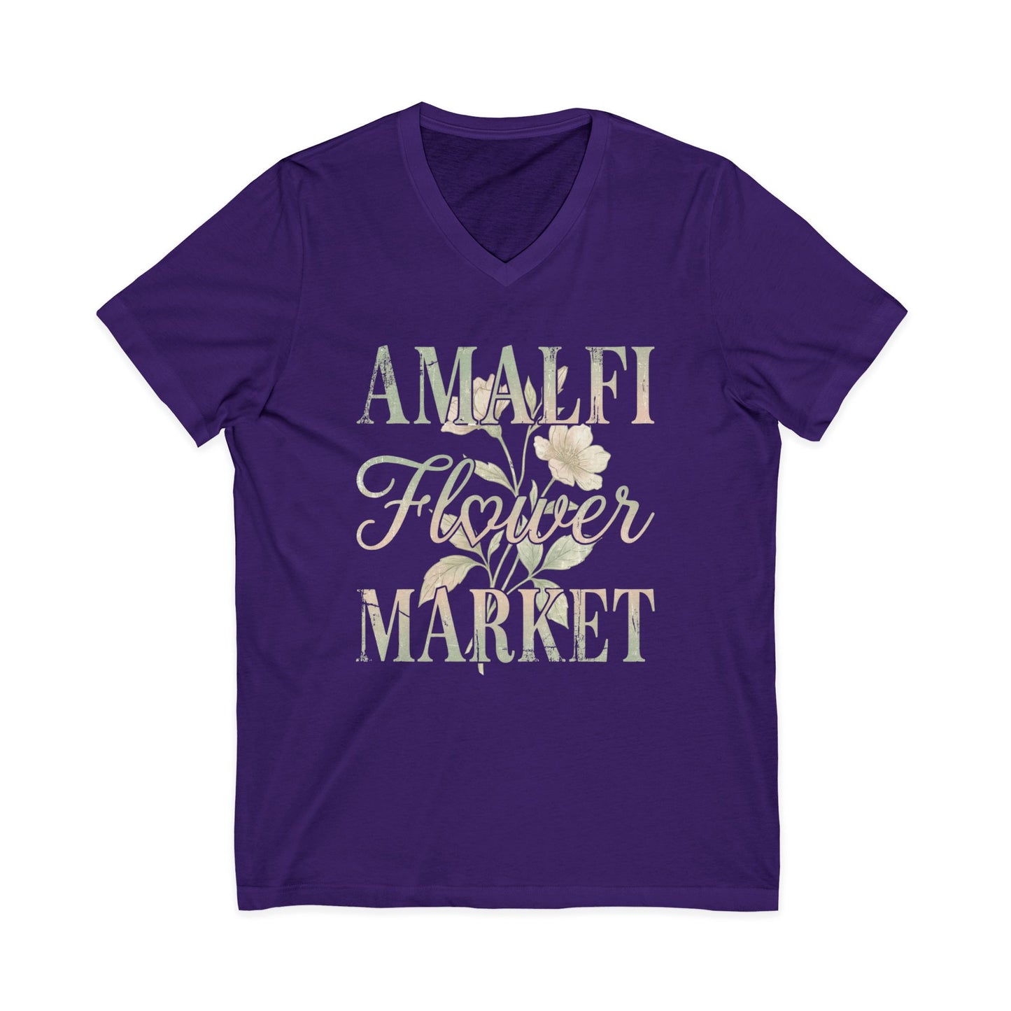Amalfi Flower Market - Short Sleeve V Neck