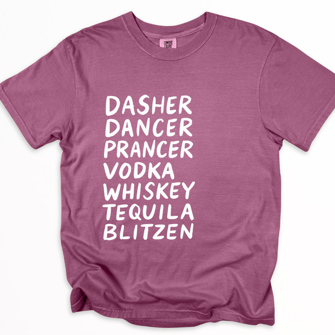 Festive Reindeers - Comfort Colors Relaxed Fit Premium T Shirt