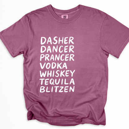 Festive Reindeers - Comfort Colors Relaxed Fit Premium T Shirt