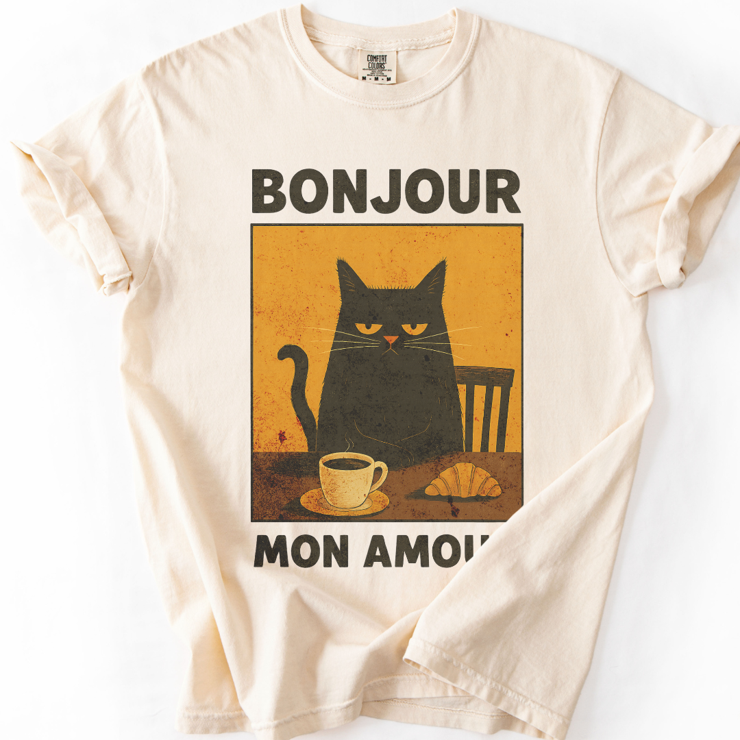 Bonjour Mon Amour -  Comfort Colors Relaxed Fit Premium T Shirt