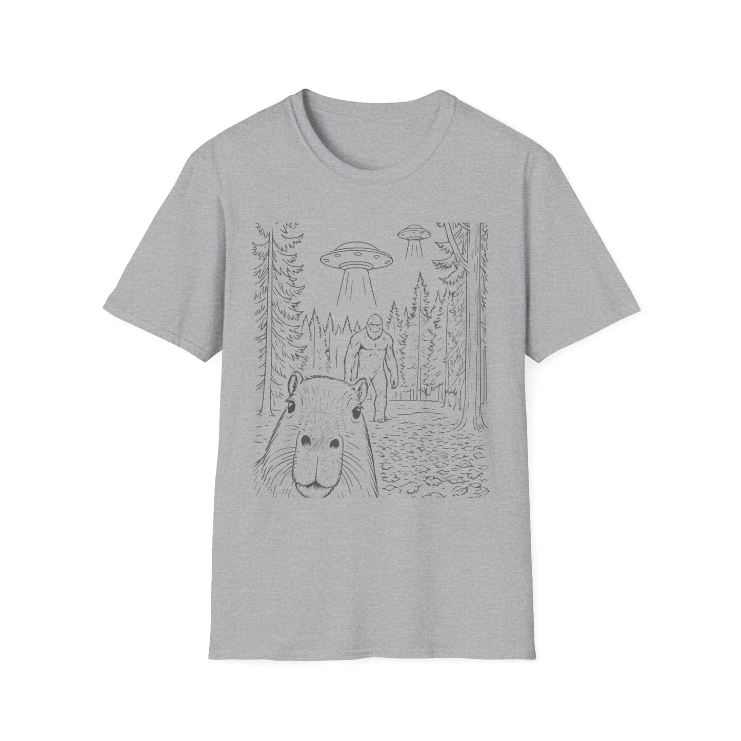 Capybara Selfie Line Art