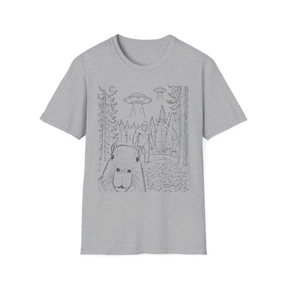 Capybara Selfie Line Art