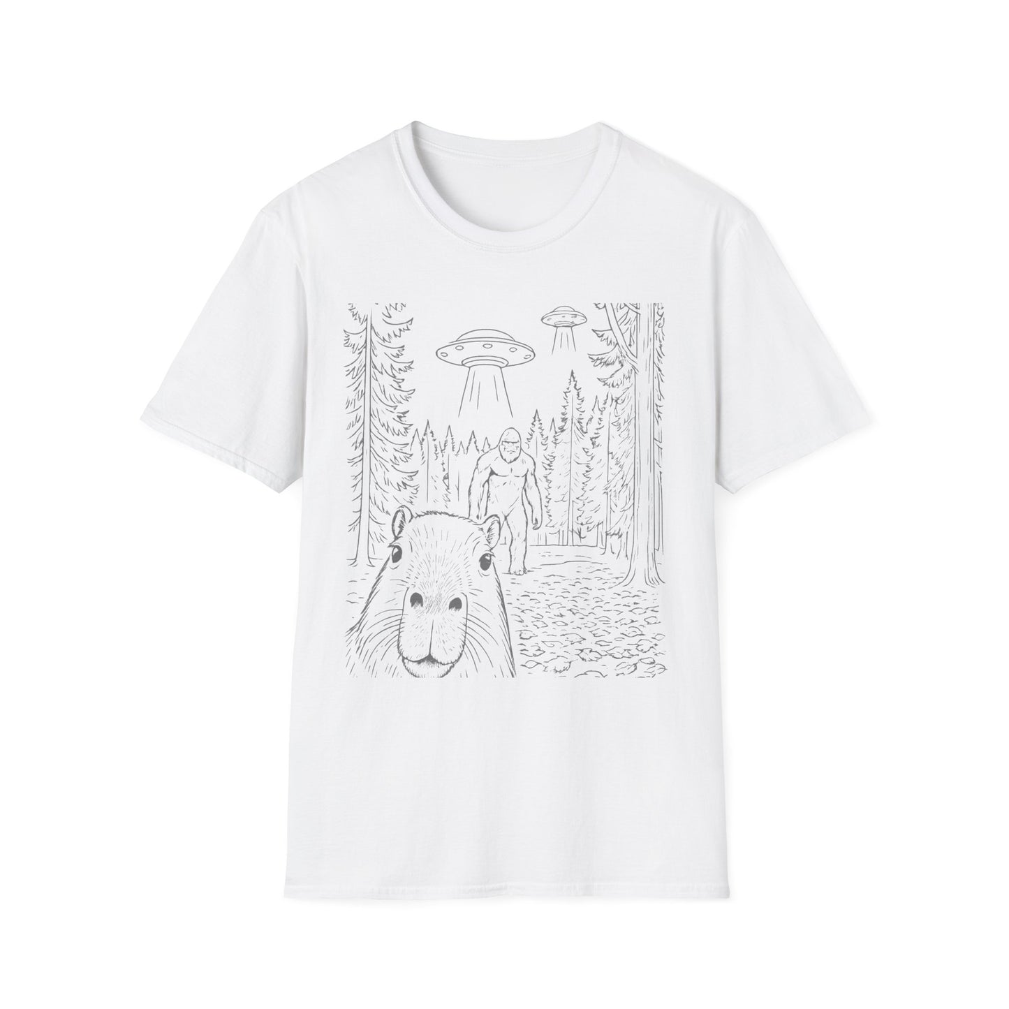 Capybara Selfie Line Art