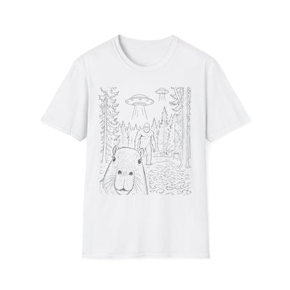 Capybara Selfie Line Art