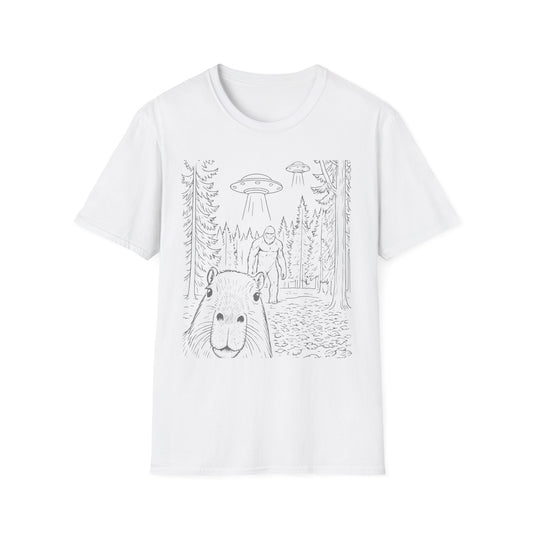 Capybara Selfie Line Art