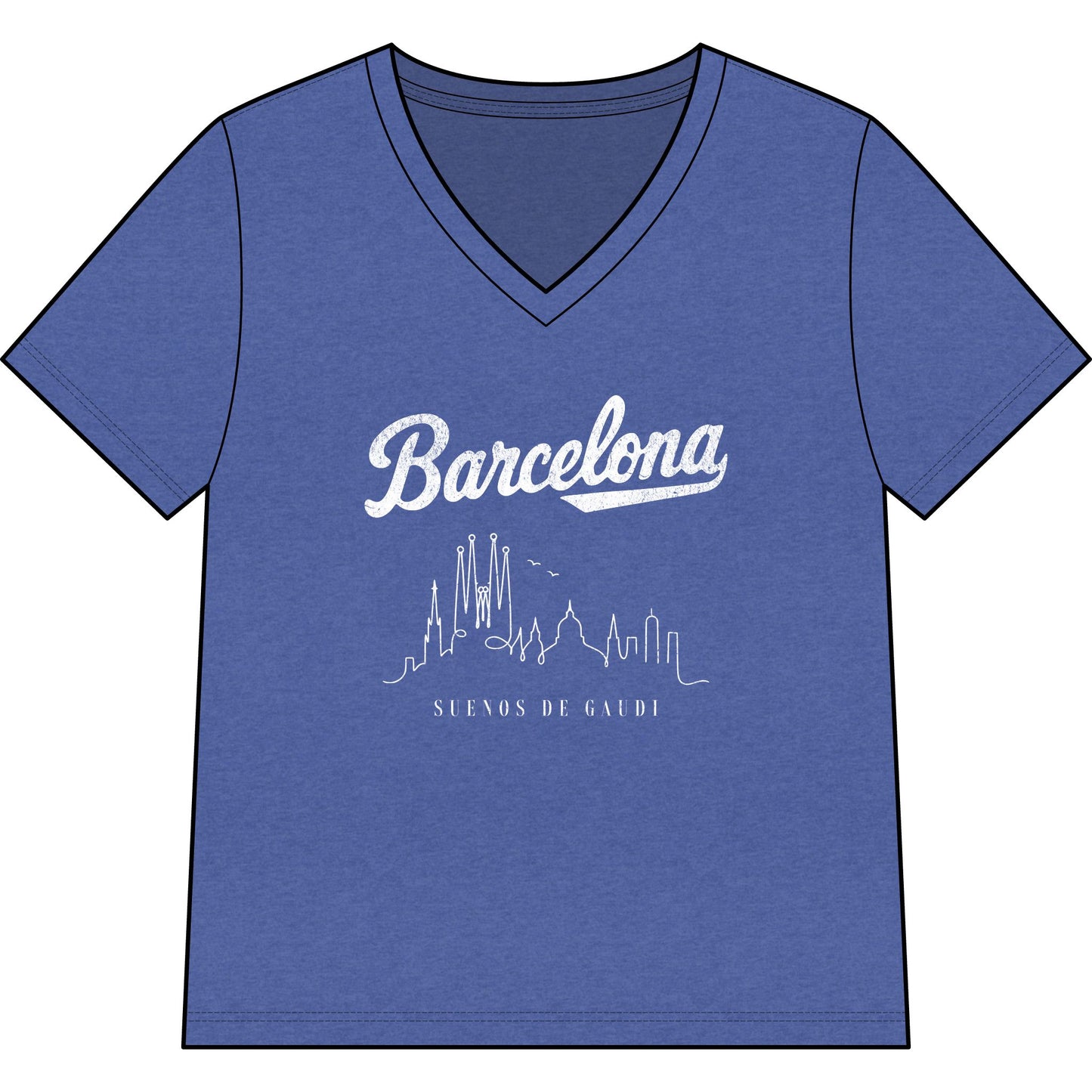 Barcelona, Dreams Of Gaudi - Super Soft V Neck