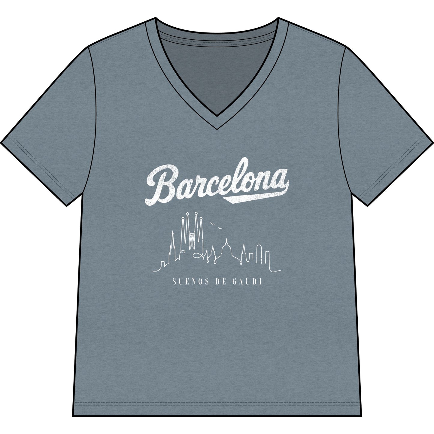 Barcelona, Dreams Of Gaudi - Super Soft V Neck