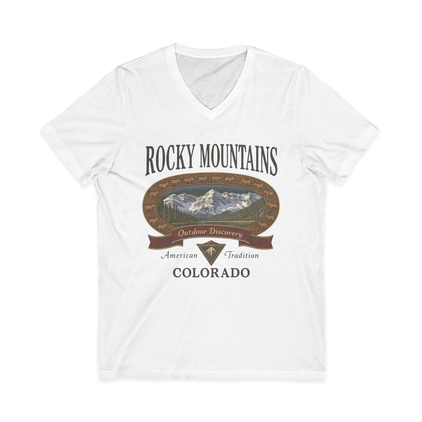 Rocky Mountains - Short Sleeve V Neck