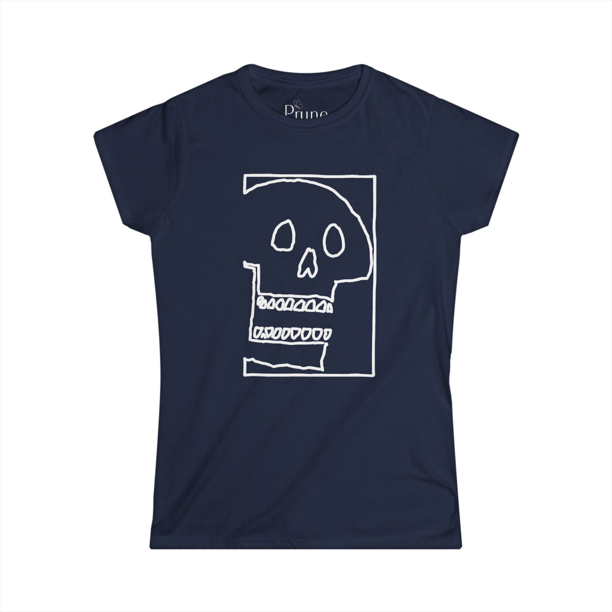 Skull Sketch - Women's Cut Fitted Tee