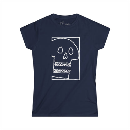 Skull Sketch - Women's Cut Fitted Tee