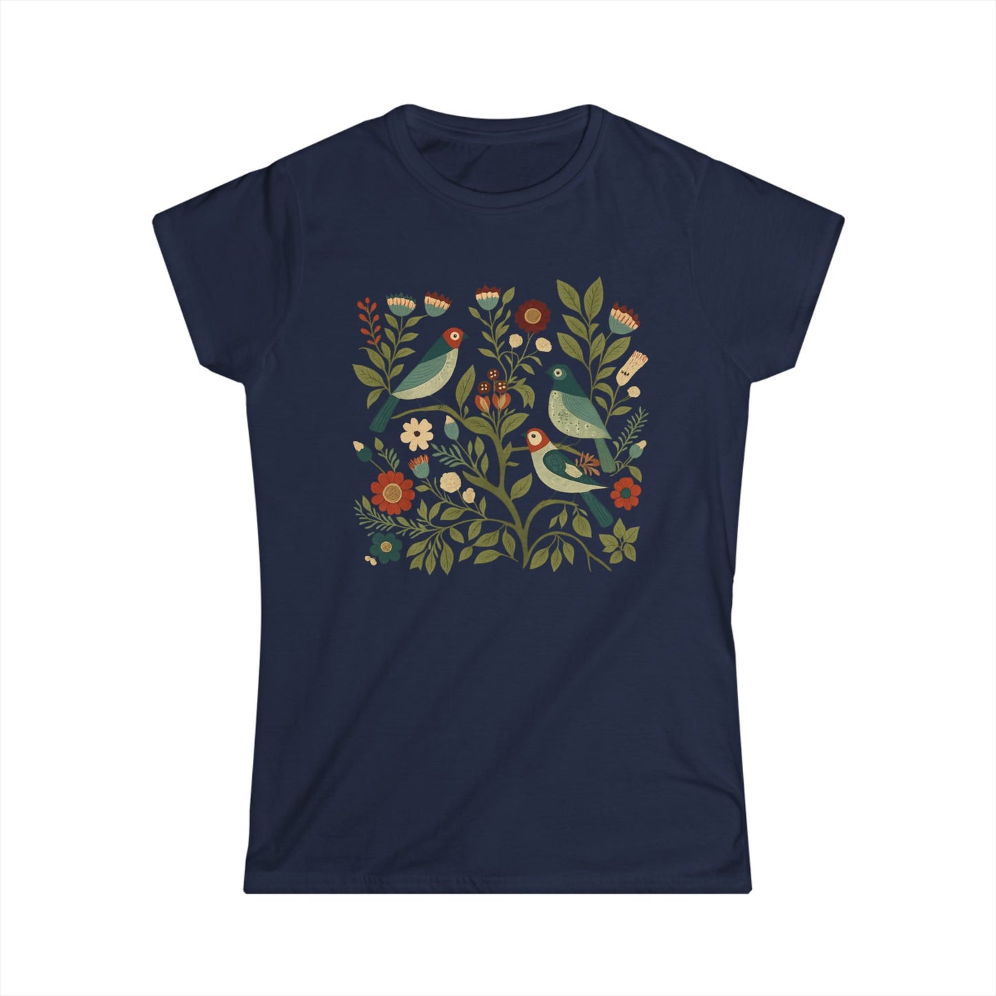 Folk Aviary - Women's Softstyle Tee