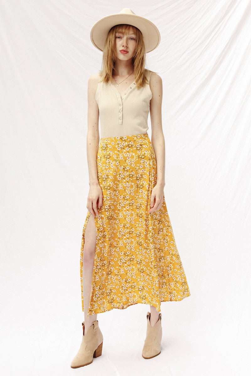 Maxi Skirt With Slit Detail