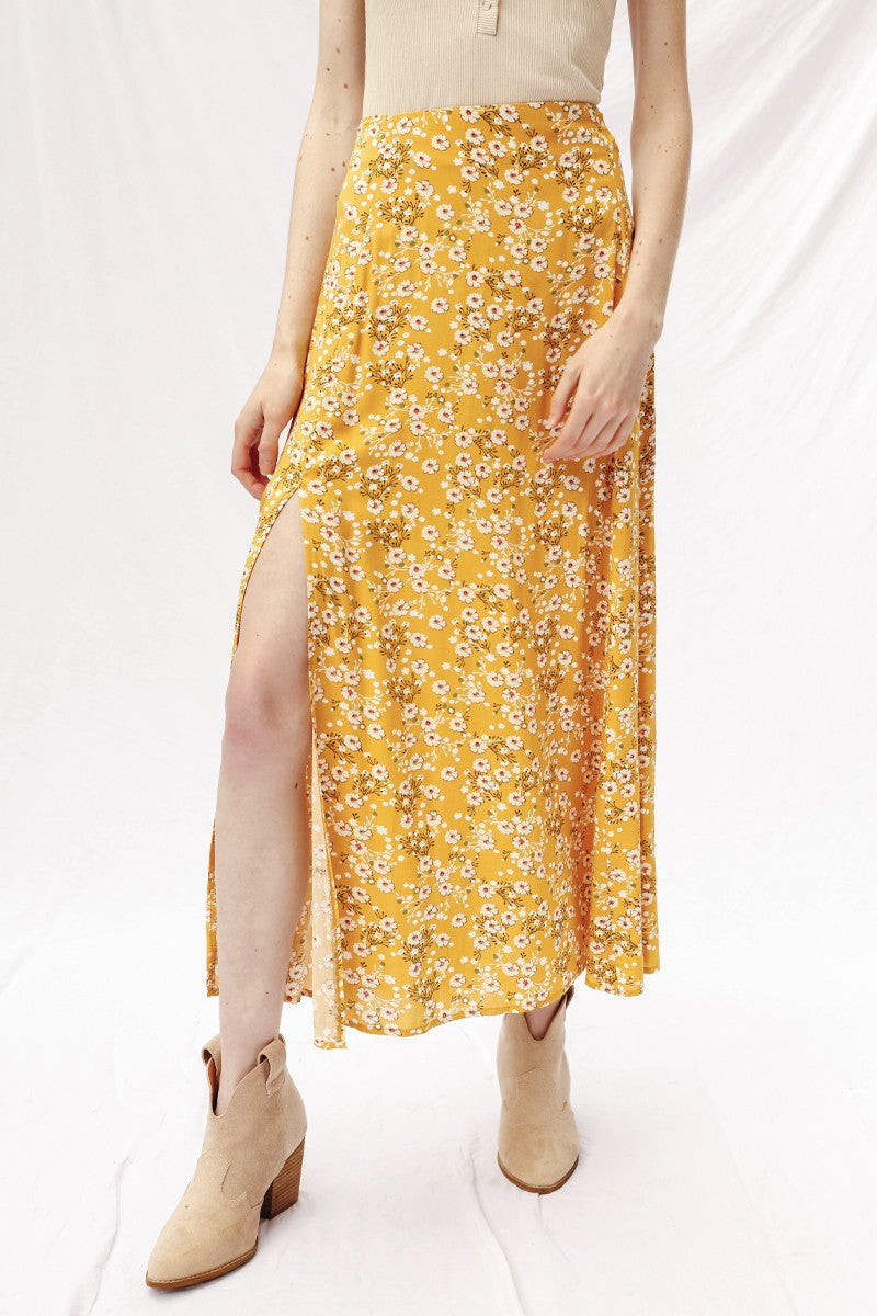 Maxi Skirt With Slit Detail