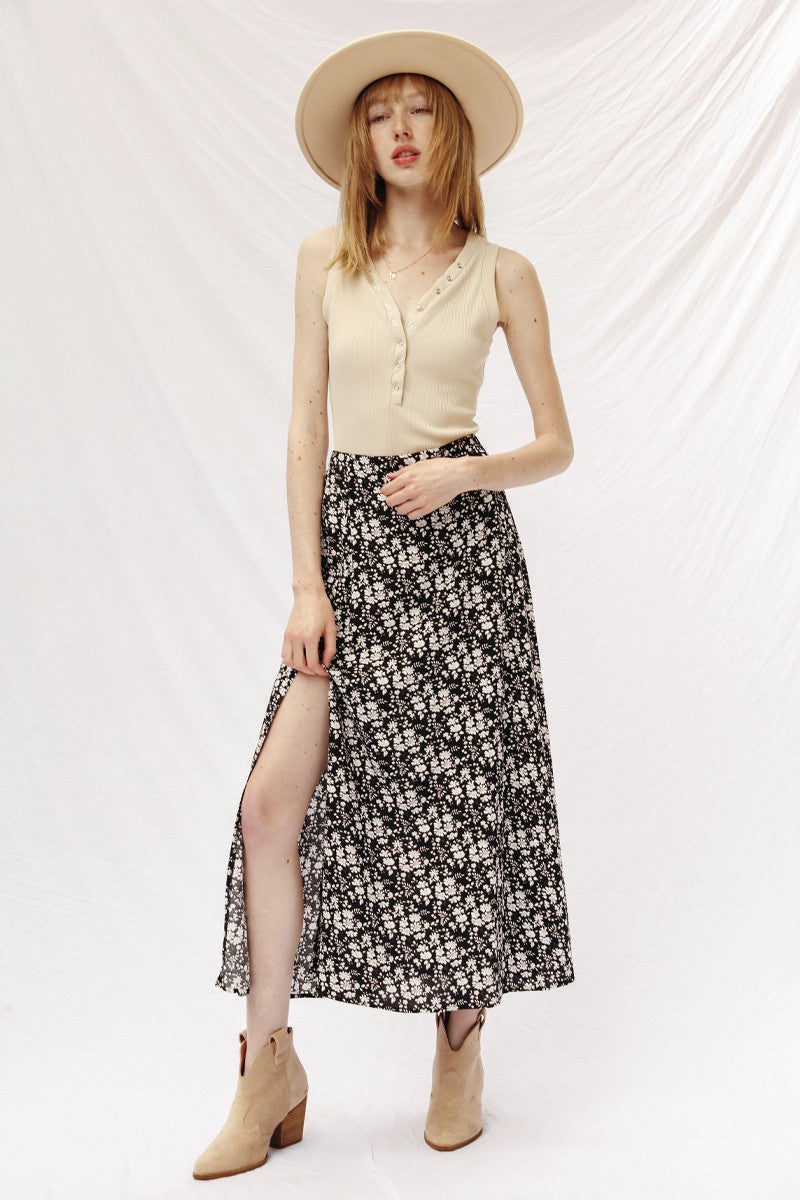 Maxi Skirt With Slit Detail