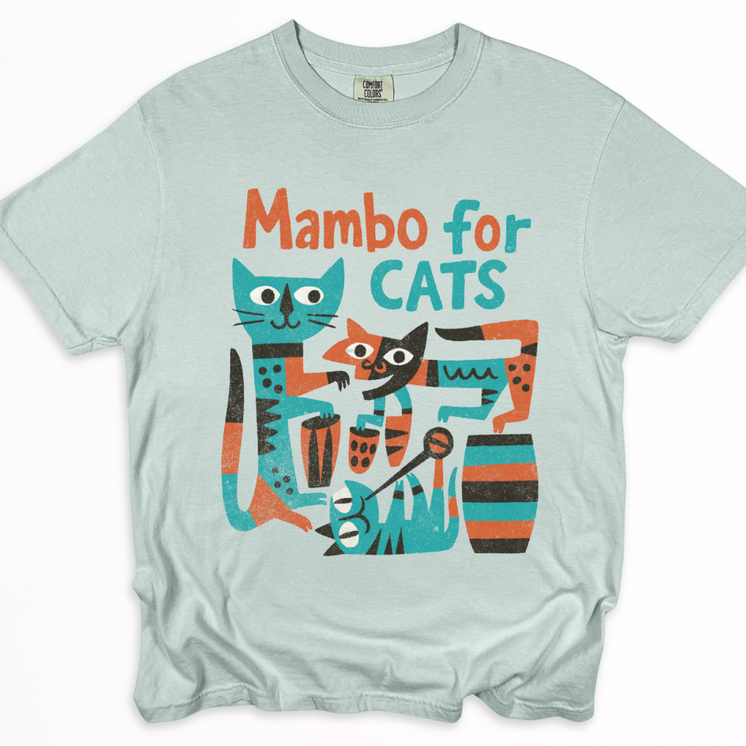 Mambo For Cats - Comfort Colors Relaxed Fit Premium T Shirt