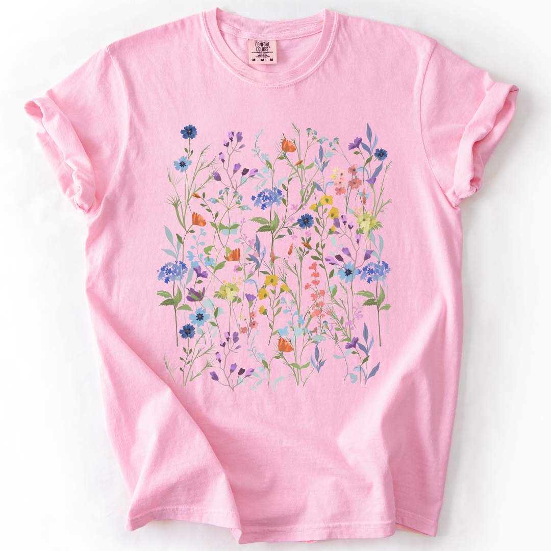 Floral Medley -  Comfort Colors Relaxed Fit Premium T Shirt