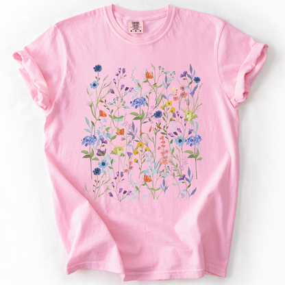 Floral Medley -  Comfort Colors Relaxed Fit Premium T Shirt