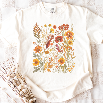 Autumn Floral - Comfort Colors Relaxed Fit Premium T Shirt