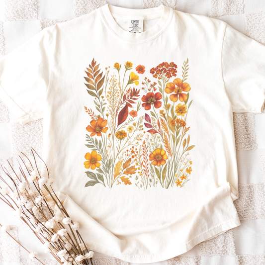 Autumn Floral - Comfort Colors Relaxed Fit Premium T Shirt