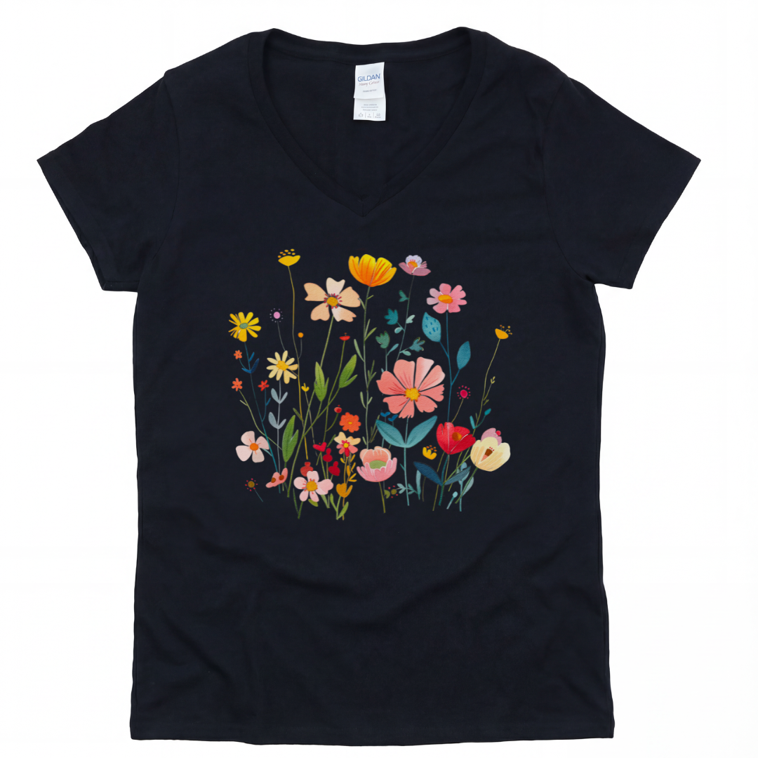 Wilderness of Color - Short Sleeve V-Neck Tee