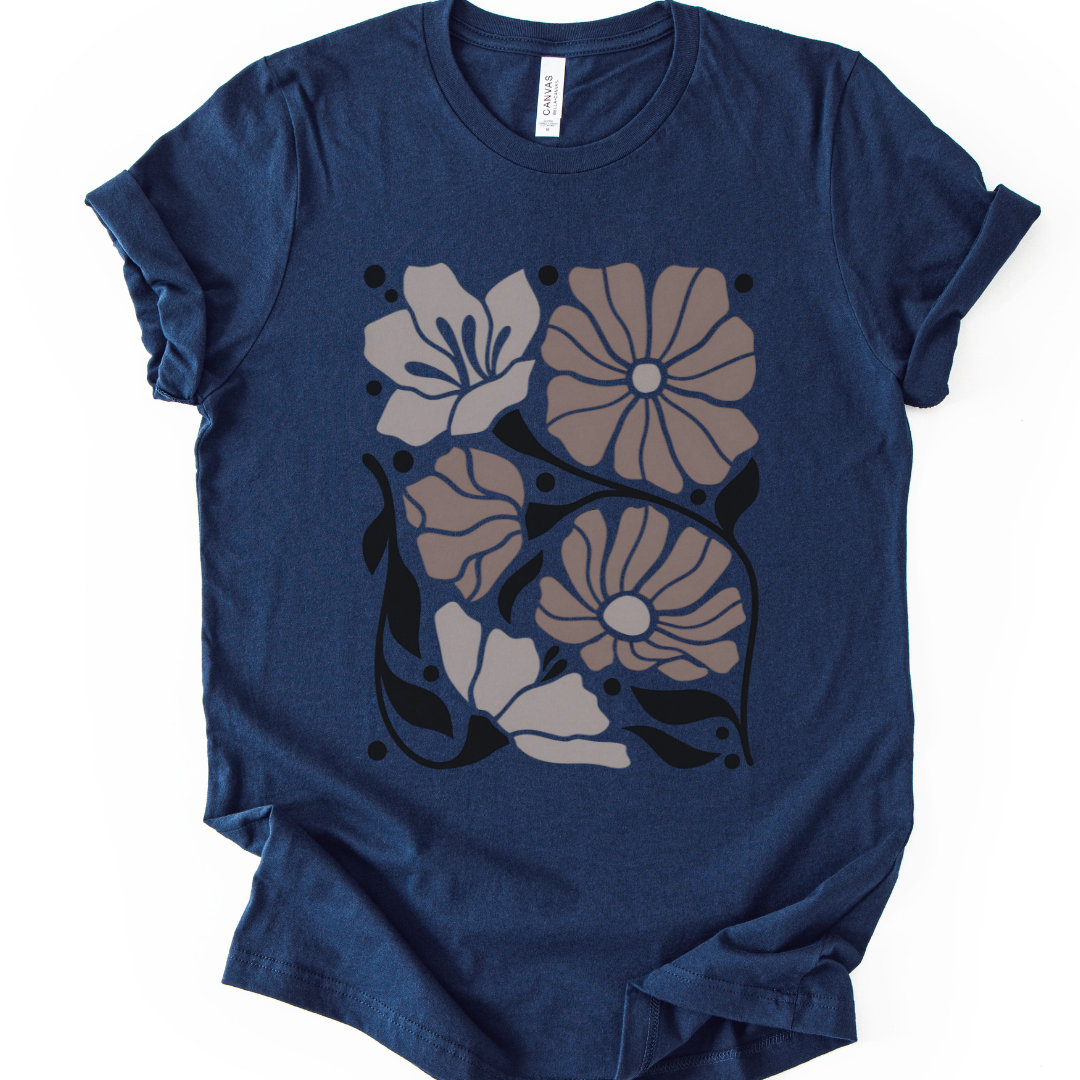 Abstract Floral - Bella Canvas Super Soft Standard Fit T Shirt
