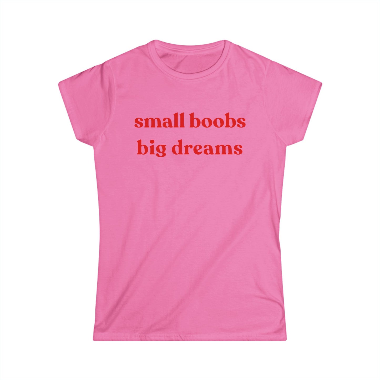 Small Boobs Big Dreams - Women's Cut Fitted Tee