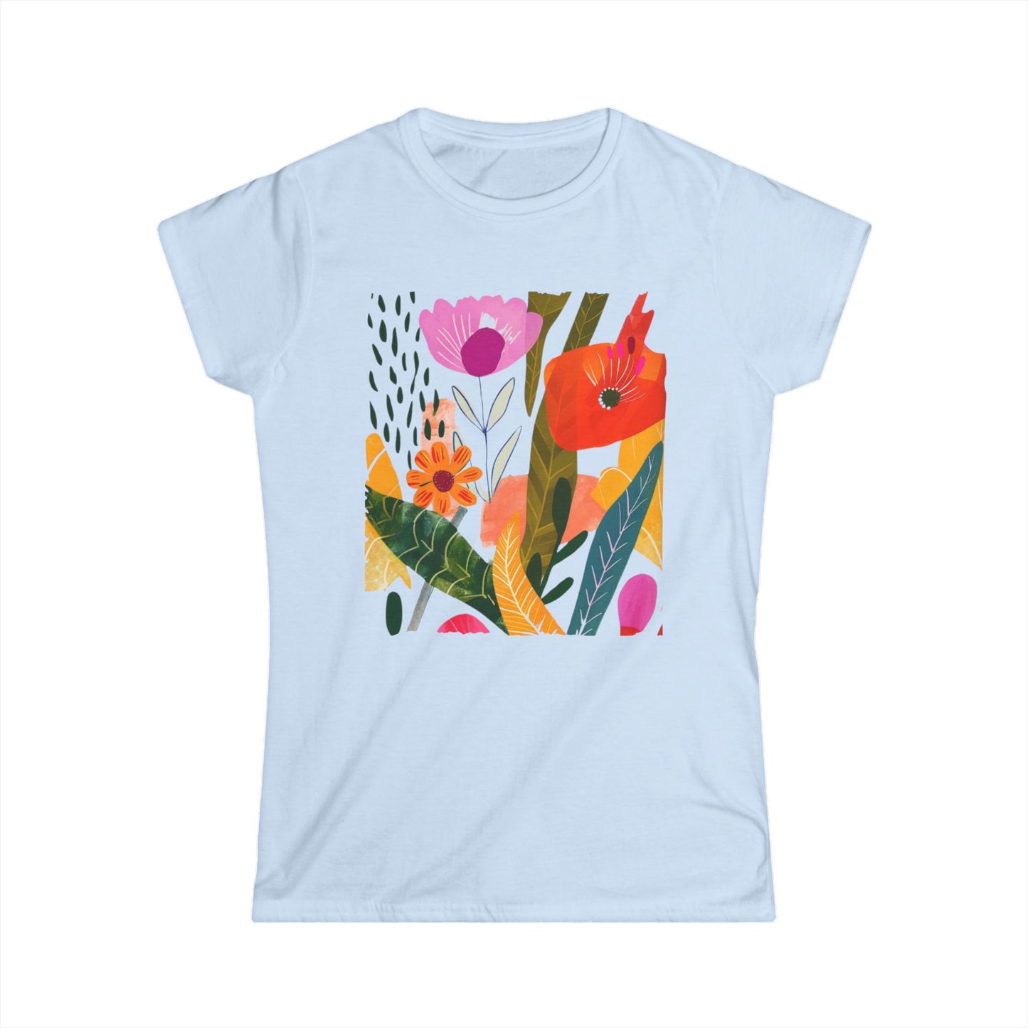 Modern Art Plant Print - Women's Softstyle Tee